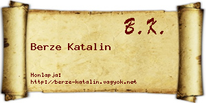 Berze Katalin névjegykártya