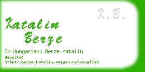 katalin berze business card